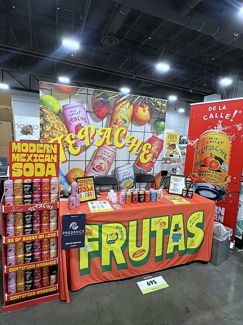 Branded product display at a show