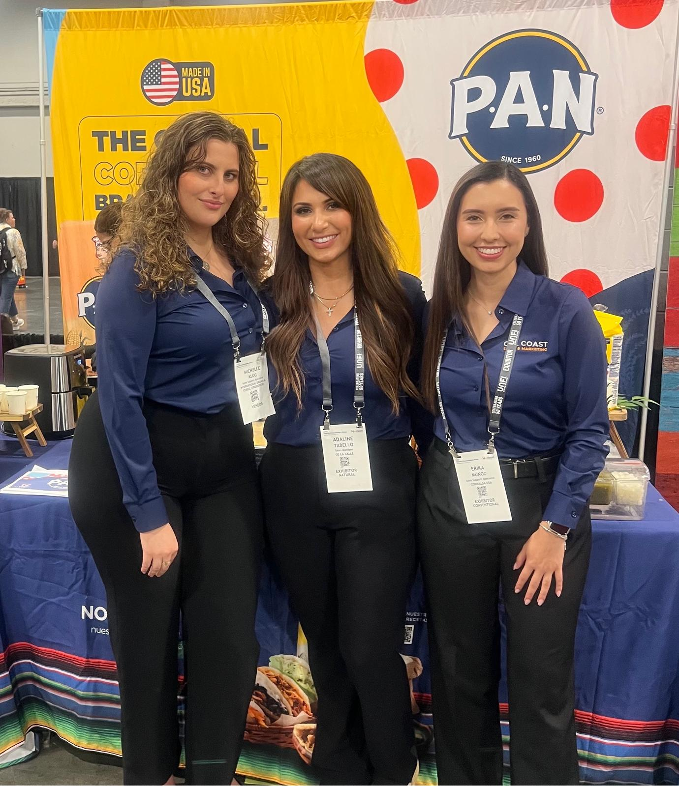Michelle, Adaline and Erika of Cal Coast at a trade show booth